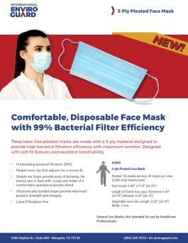 3 Ply Pleated Face Mask
